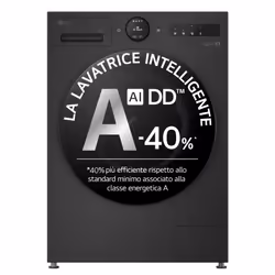 LG F4X7013TBB Lavatrice 13kg AI DD™ Serie X7, Classe A-40%, 1400 giri, Display Easy Circle, Wi-Fi, AI Wash, TurboWash, Carica ...
