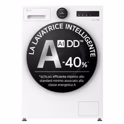 LG F4X7011TWB Lavatrice 11kg AI DD™ Serie X7, Classe A-40%, 1400 giri, Display Easy Circle, Wi-Fi, AI Wash, TurboWash, Carica ...