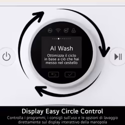 LG F4X7011TWB Lavatrice 11kg AI DD™ Serie X7, Classe A-40%, 1400 giri, Display Easy Circle, Wi-Fi, AI Wash, TurboWash - Vista aggiuntiva 4