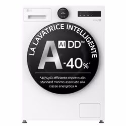 LG F4X7009TWB Lavatrice 9kg AI DD™ Serie X7, Classe A-40%, 1400 giri, Display Easy Circle, Wi-Fi, AI Wash, TurboWash, Caricam ...
