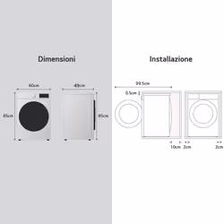 LG F4NA1009NWK Lavatrice 9kg, Classe A, 1400 giri, Programma igiene con vapore, Top rimovibile, White - Vista aggiuntiva 8