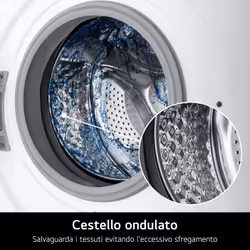 LG F4NA10S8NWK Lavatrice slim 8kg, Classe A, 1400 giri, Programma igiene con vapore, Top rimovibile, White - Vista aggiuntiva 6
