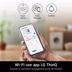 LG RH18U8AVCW Asciugatrice 18kg Pompa di calore DUAL Inverter Classe A+++, Motore Direct Drive, AI Dry, Wi-Fi, Bianca - Vista aggiuntiva 8