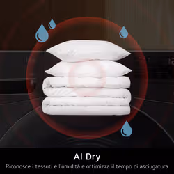 LG RHX9009TWC Asciugatrice Intelligente AI Dry 9 kg Classe A Bianco - Vista aggiuntiva 6
