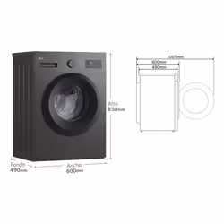 LG F4A1009NDK, Caricamento frontale, 9 kg, B, 74 dB, 1400 Giri/min, A