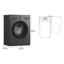 LG F4A1009NDK lavatrice Caricamento frontale 9 kg 1400 Giri/min Grafite, Argento
