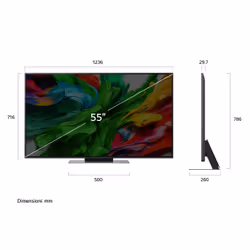 LG QNED evo AI 55QNED86A6A TV Serie QNED86 55'' 4K, α8 Gen2, Dolby Vision, 20W, 4 HDMI con VRR 120Hz, Smart TV WebOS 25 - Vista aggiuntiva 8