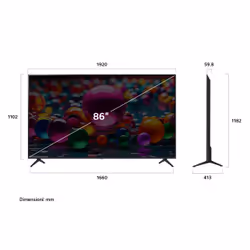 LG UHD AI 86UA75006LA TV Serie UA75 86'' 4K, α7 Gen8, HDR10, 20W, 3 HDMI con Game Optimizer, Smart TV WebOS 25 - Vista aggiuntiva 7