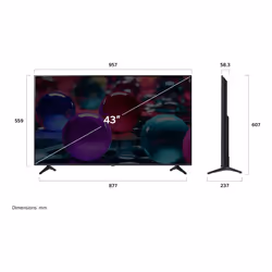 LG UHD AI 43UA73003LA TV 109,2 cm (43") 4K Ultra HD Smart TV Wi-Fi Nero - Vista aggiuntiva 6