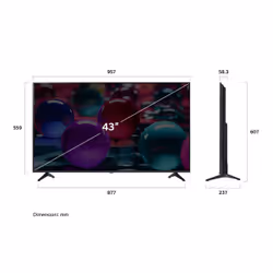 LG UHD AI 43UA73006LA TV Serie UA73 43'' 4K, α7 Gen8, HDR10, 20W, 3 HDMI con Game Optimizer, Smart TV WebOS 25 - Vista aggiuntiva 7
