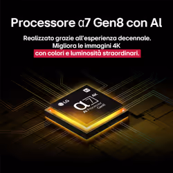LG NanoCell AI 50NANO81A6A TV Serie NANO81 50'' 4K, α7 Gen8, HDR10, 20W, 3 HDMI con Game Optimizer, Smart TV WebOS 25