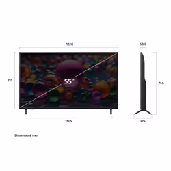 LG UHD AI 55UA75006LA TV Serie UA75 55'' 4K, α7 Gen8, HDR10, 20W, 3 HDMI con Game Optimizer, Smart TV WebOS 25 - Vista aggiuntiva 7