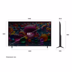 LG UHD AI 65UA75006LA TV Serie UA75 65'' 4K, α7 Gen8, HDR10, 20W, 3 HDMI con Game Optimizer, Smart TV WebOS 25 - Vista aggiuntiva 7