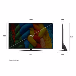 LG NanoCell AI 75NANO81A6A TV Serie NANO81 75'' 4K, α7 Gen8, HDR10, 20W, 3 HDMI con Game Optimizer, Smart TV WebOS 25 - Vista aggiuntiva 8
