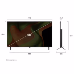 LG OLED AI OLED48B56LA TV Serie B5 48'' 4K, α8 Gen2, Dolby Vision, 20W, 4 HDMI con VRR 120Hz, G-Sync, Smart TV WebOS 25 - Vista aggiuntiva 8