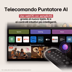 LG OLED evo AI OLED48C55LA TV Serie C5 48'' 4K, α9 Gen8, Dolby Vision, 40W, 4 HDMI, VRR 144Hz, Smart TV WebOS 25 - Vista aggiuntiva 7