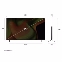 LG OLED AI OLED55B56LA TV Serie B5 55'' 4K, α8 Gen2, Dolby Vision, 20W, 4 HDMI con VRR 120Hz, G-Sync, Smart TV WebOS 25 - Vista aggiuntiva 8