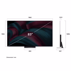 LG OLED evo AI OLED83C54LA TV Serie C5 83'' 4K, α9 Gen8, Brightness Booster, 40W, 4 HDMI, VRR 144Hz, Smart TV WebOS 25 - Vista aggiuntiva 8