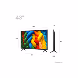 LG NanoCell AI 43NANO80A6B 109,2 cm (43") 4K Ultra HD Smart TV Wi-Fi Nero - Vista aggiuntiva 2
