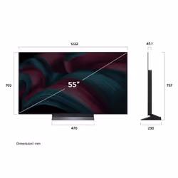 LG OLED evo AI OLED55C55LA TV Serie C5 55'' 4K, α9 Gen8, Brightness Booster, 40W, 4 HDMI, VRR 144Hz, Smart TV WebOS 25 - Vista aggiuntiva 8