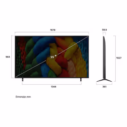 LG NanoCell AI NANO80 55NANO80A3B TV 139,7 cm (55") 4K Ultra HD Smart TV Wi-Fi Nero - Vista aggiuntiva 4