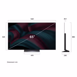 LG OLED evo AI OLED65C55LA TV Serie C5 65'' 4K, α9 Gen8, Brightness Booster, 40W, 4 HDMI, VRR 144Hz, Smart TV WebOS 25 - Vista aggiuntiva 8