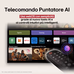 LG QNED evo AI 50QNED86A6C TV Serie QNED86 50'' 4K, α7 Gen8, HDR10, 20W, 3 HDMI con Game Optimizer, Smart TV WebOS 25 - Vista aggiuntiva 4