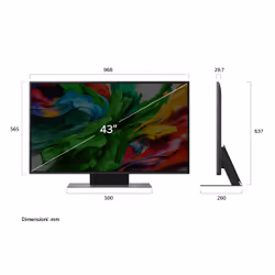 LG QNED evo AI 43QNED86A6C TV Serie QNED86 43'' 4K, α7 Gen8, HDR10, 20W, 3 HDMI con Game Optimizer, Smart TV WebOS 25 - Vista aggiuntiva 8