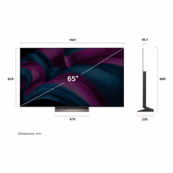 LG OLED evo AI OLED65C5ELB TV Serie C5 65'' 4K, α9 Gen8, Brightness Booster, 40W, 4 HDMI, VRR 144Hz, Smart TV WebOS 25 - Vista aggiuntiva 4