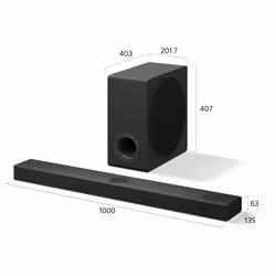 LG Soundbar S80TY, 480W su 3.1.3 canali, Dolby Atmos, Wi-Fi - Vista aggiuntiva 5