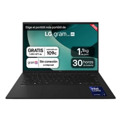 LG Gram 14Z90T-G.AD8BB laptop Intel Core Ultra 7 255H Computer portatile 35,6 cm (14") WUXGA 32 GB LPDDR5x-SDRAM 2 TB SSD Wi-Fi 6E (802.11ax) Windows 11 Home Spagnolo Nero