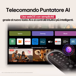 LG QNED AI 55QNED70A6A TV Serie QNED70 55'' 4K, α7 Gen8, HDR10, 20W, 3 HDMI con Game Optimizer, Smart TV WebOS 25 - Vista aggiuntiva 4