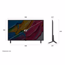 LG QNED AI 43QNED80A6B TV Serie QNED80 43'' 4K, α7 Gen8, HDR10, 20W, 3 HDMI con Game Optimizer, Smart TV WebOS 25 - Vista aggiuntiva 8