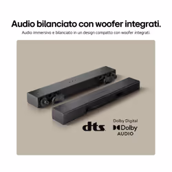 LG Soundbar S20A, 50W su 2.0 canali, Dolby Digital, DTS, AI Sound Pro, HDMI ARC, Bluetooth, USB - Vista aggiuntiva 2