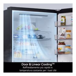 LG GBBSJ20DEP Frigorifero combinato Fit & Max 60 cm | Classe D, 375 L | AI Inverter, Wi-Fi, Door Cooling, Total No Frost | Matte Black - Vista aggiuntiva 6