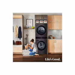 LG WT1716BBF lavasciuga Libera installazione Caricamento frontale Nero - Vista aggiuntiva 4