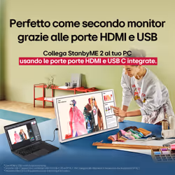 LG StanbyME 2 27LX6TDGA schermo super portatile 27'' touchscreen, webOS, HDMI, USB-C 2025 - Vista aggiuntiva 8