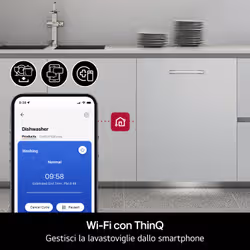 LG QuadWash DB375TXSW Lavastoviglie a scomparsa totale Classe A 14 coperti Vapore Wi-Fi - Vista aggiuntiva 6