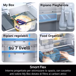 LG GBBW726CEV Frigorifero combinato Fit & Max 70cm, Classe C, 465L, AI Fresh, Wi-Fi, Metal Fresh, Door Cooling, Black Steel - Vista aggiuntiva 8
