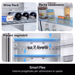 LG GBBW322DPY Frigorifero combinato Fit & Max 70cm, Classe C, 465L, AI Fresh, Prime Silver - Vista aggiuntiva 7