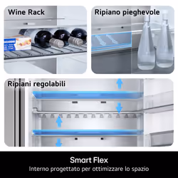LG GBBS312CPY Frigorifero combinato Fit & Max 60cm, Classe C, 333L, AI Inverter, Prime Silver - Vista aggiuntiva 7