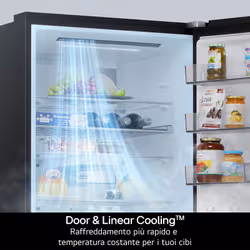 LG GBBS323CEV Frigorifero combinato Fit & Max 60cm, Classe C, 375L, AI Inverter, Black Steel - Vista aggiuntiva 7