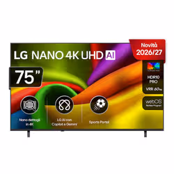 LG NANO 4K UHD AI 75NU850B6LA 190,5 cm (75") 4K Ultra HD Smart TV Wi-Fi Nero - Vista aggiuntiva 2