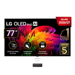LG OLED evo AI Wallpaper TV 83'' W6 OLED77W69LA, 4K, spessore 9,9mm, True Wireless, Staffe filo muro SMART TV 2026