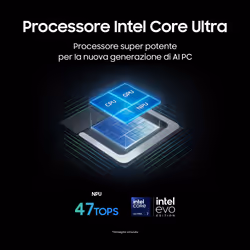 Samsung Galaxy Book5 Pro Intel Core Ultra 7 256V 14" Touch WQXGA+ 16 GB 512 GB SSD Win11 Home Grigio - Vista aggiuntiva 6