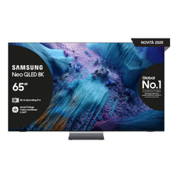Samsung Neo QLED AI TV 65" QE65QN990FTXZT 8K Mini LED, Processore NQ8 AI Gen3, 8K AI Upscaling Pro, Glare Free, Neo Quantum HDR 8K Pro, Dolby Atmos & OTS Pro, Infinity Air Design, Vision AI Smart TV, 2025