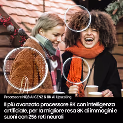 Samsung Neo QLED AI TV 75" QE75QN900FTXZT 8K Mini LED, Processore NQ8 AI Gen2, 8K AI Upscaling, Glare Free, Neo Quantum HDR 8K Pro, Dolby Atmos & OTS+, Metal Frame Design, Vision AI Smart TV, 2025 - Vista aggiuntiva 5
