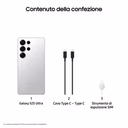 Samsung Galaxy S25 Ultra AI, RAM 12GB, 512GB, Titanium Whitesilver - Vista aggiuntiva 7