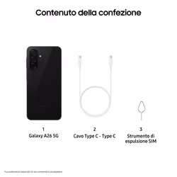 Samsung Galaxy A26 5G, con Funzioni intelligenti, Display Super AMOLED 6.7”, 8 GB RAM, 256GB, Batteria 5., memoria espandibile, Black - Vista aggiuntiva 7