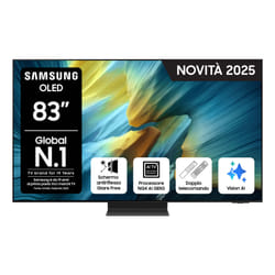 Samsung OLED AI TV 83" QE83S95FAEXZT 4K, Processore NQ4 AI Gen3, 4K AI Upscaling Pro, Glare Free, OLED HDR Pro, Dolby Atmos & OTS+, Infinity One Design, Vision AI Smart TV, 2025